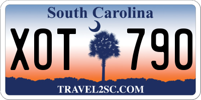SC license plate XOT790
