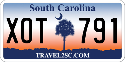 SC license plate XOT791
