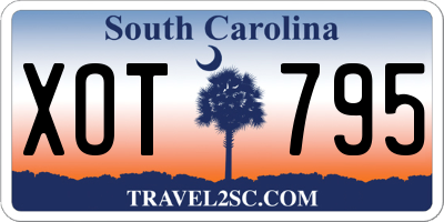 SC license plate XOT795