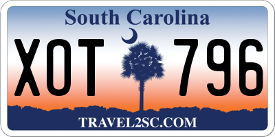 SC license plate XOT796