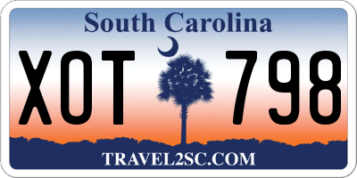 SC license plate XOT798