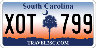 SC license plate XOT799