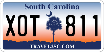SC license plate XOT811