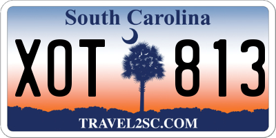 SC license plate XOT813