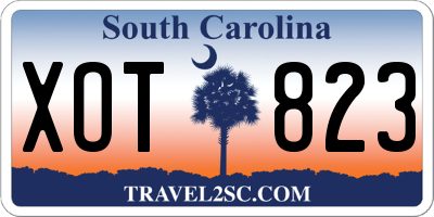 SC license plate XOT823