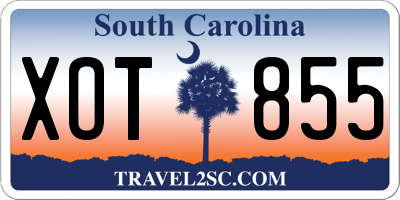 SC license plate XOT855