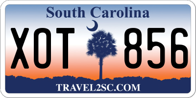 SC license plate XOT856