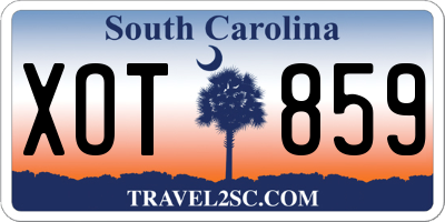 SC license plate XOT859