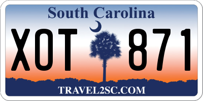 SC license plate XOT871