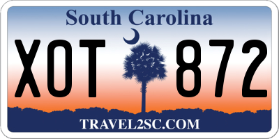 SC license plate XOT872