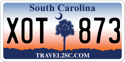 SC license plate XOT873