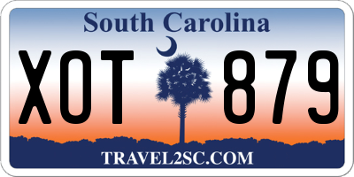 SC license plate XOT879