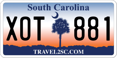 SC license plate XOT881