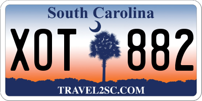 SC license plate XOT882