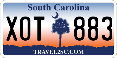 SC license plate XOT883