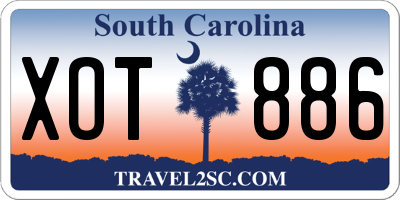 SC license plate XOT886