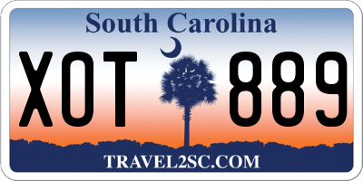 SC license plate XOT889