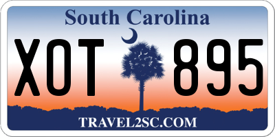 SC license plate XOT895