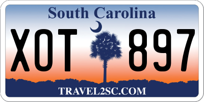 SC license plate XOT897