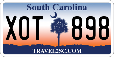 SC license plate XOT898