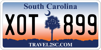 SC license plate XOT899