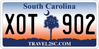 SC license plate XOT902