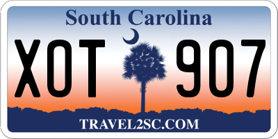 SC license plate XOT907