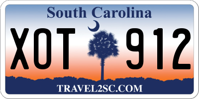 SC license plate XOT912