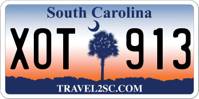 SC license plate XOT913