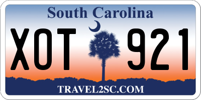 SC license plate XOT921