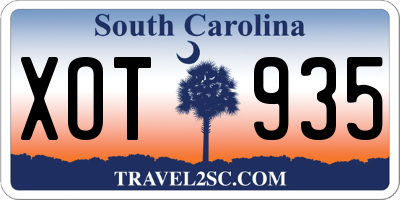 SC license plate XOT935