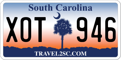SC license plate XOT946
