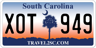 SC license plate XOT949