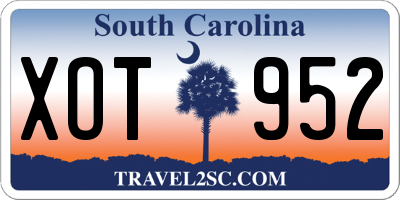 SC license plate XOT952