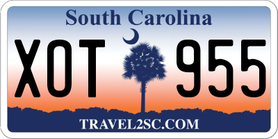 SC license plate XOT955
