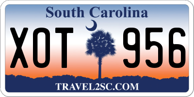 SC license plate XOT956