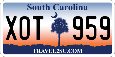 SC license plate XOT959