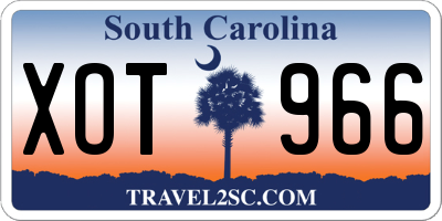 SC license plate XOT966