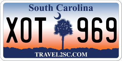 SC license plate XOT969