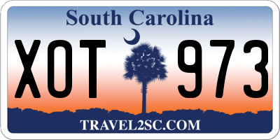 SC license plate XOT973