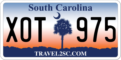 SC license plate XOT975
