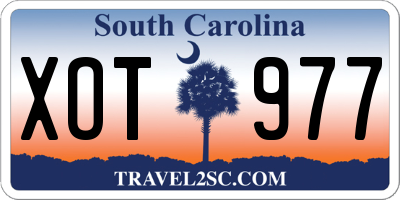 SC license plate XOT977