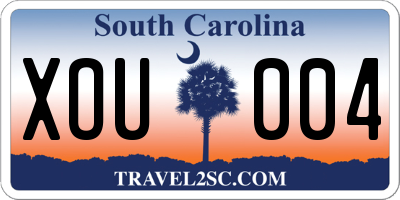SC license plate XOU004