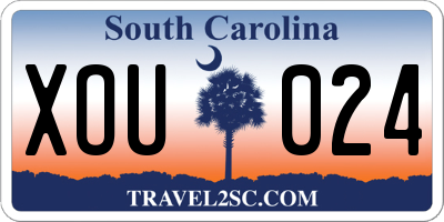 SC license plate XOU024
