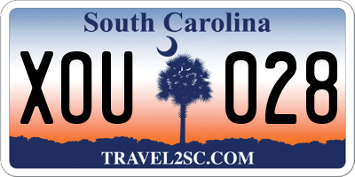 SC license plate XOU028