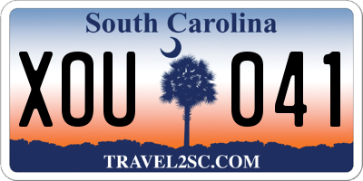 SC license plate XOU041