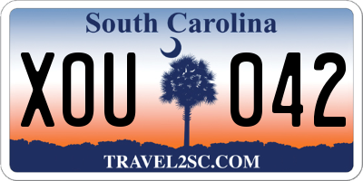 SC license plate XOU042