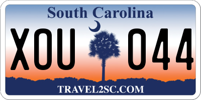 SC license plate XOU044