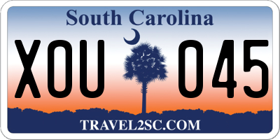 SC license plate XOU045