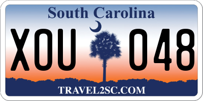 SC license plate XOU048